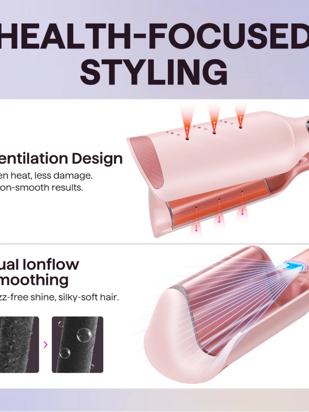 WAVYTALK Power Wave Hair Crimping Iron - Purple - Picture 14 of 14